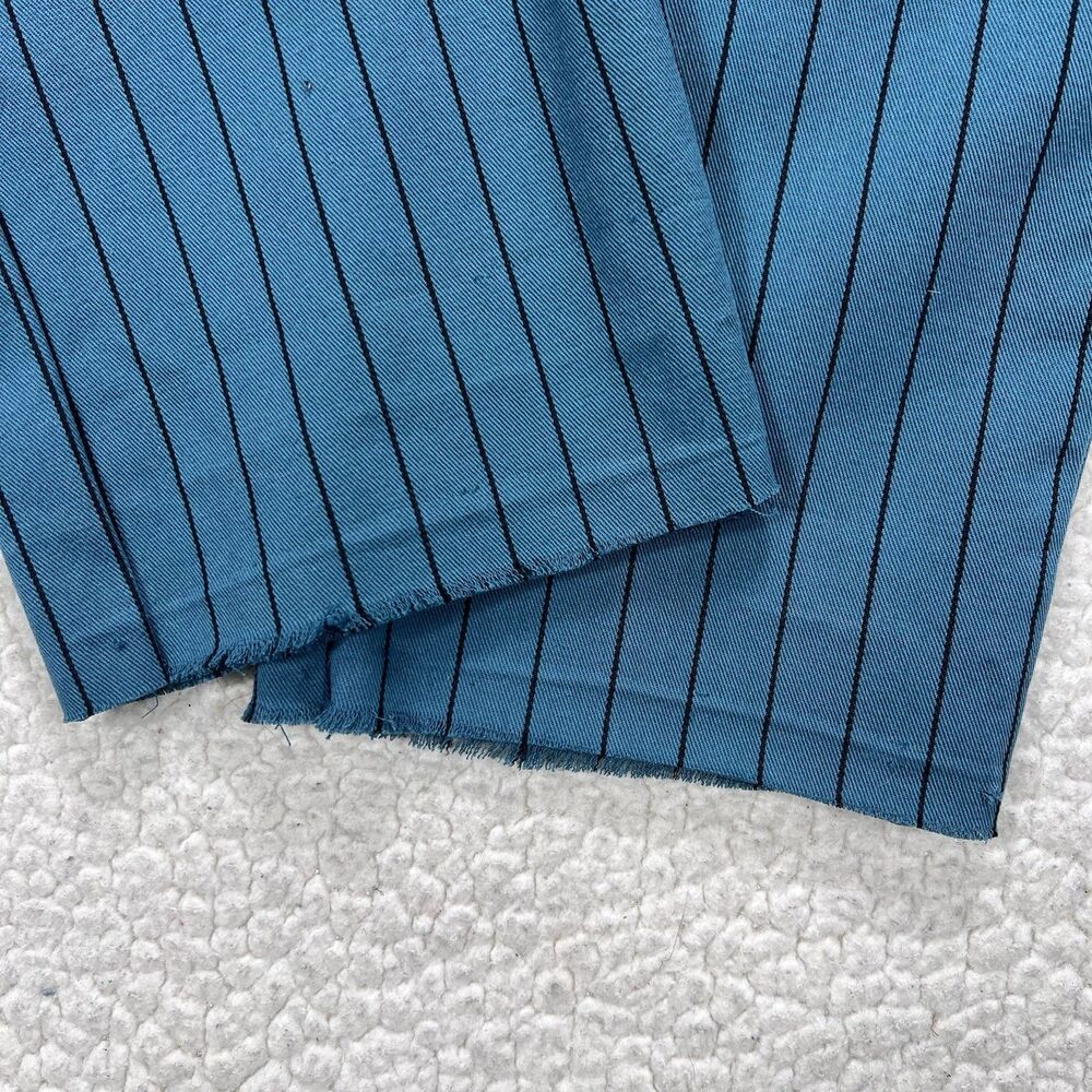 Supreme Striped Chino Work Pants Men's 30x26 Teal‎ Raw Hem  Cropped Streetwear - Picture 7 of 13